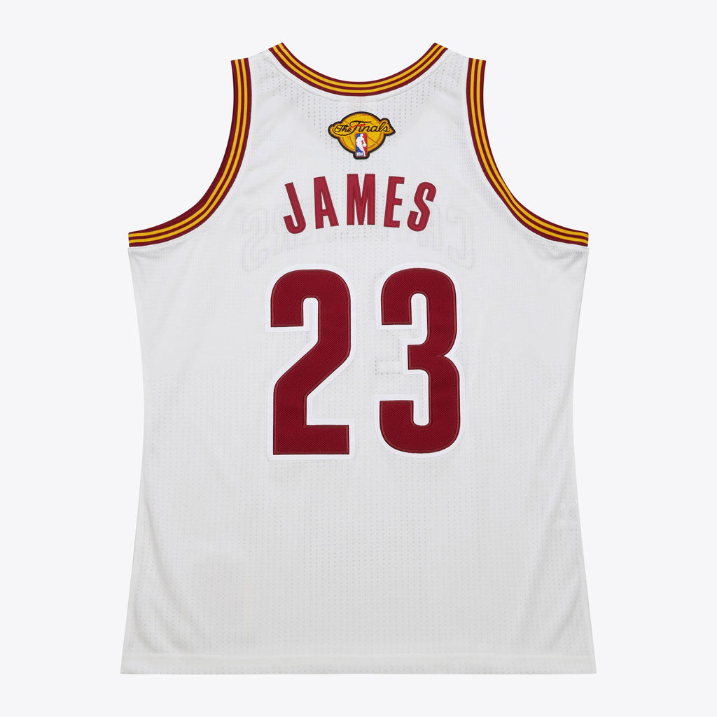 Mens Mitchell & Ness NBA WHITE JERSEY CAVALIERS 2015 LEBRON JAMES