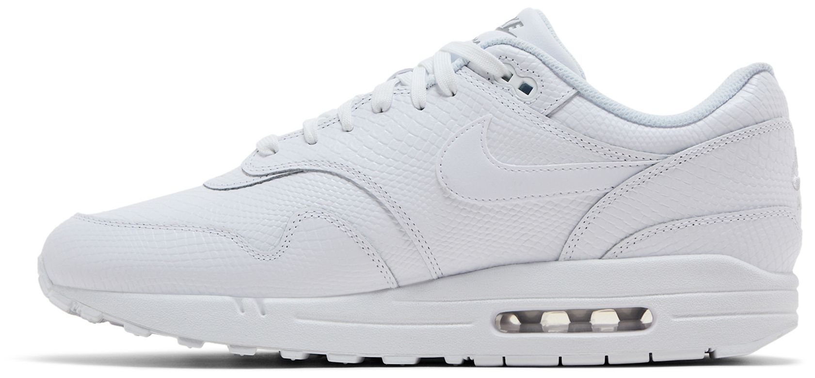 [HV1211-100] MENS NIKE AIR MAX 1 PREM 'WHITE SNAKESKIN'