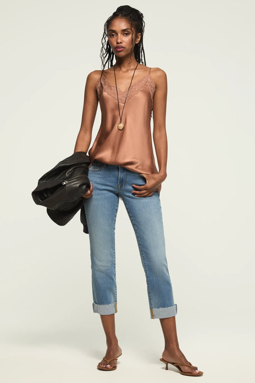 [163100-430] WOMENS LUCKY BRAND MID RISE SWEET CROP - PURE HONEY WASH