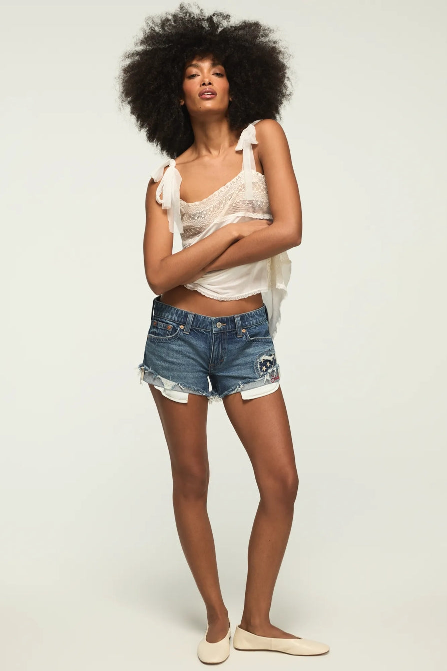 [163341-420] WOMENS LUCKY BRAND LUCKY LEGEND LOW RISE FESTIVAL SHORT