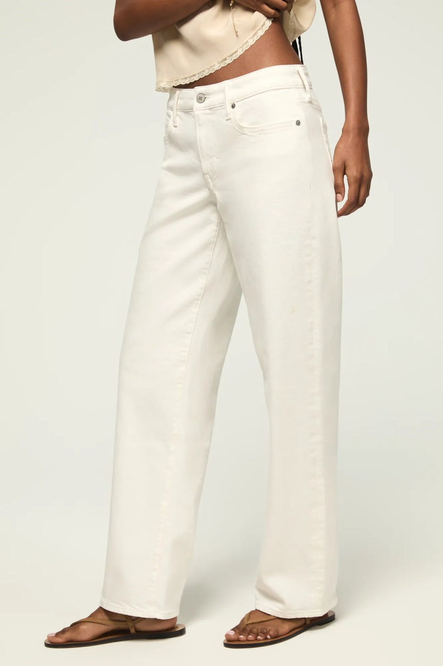 [167389-110] WOMENS LUCKY BRAND THE BAGGY - WHITE LIES WASH