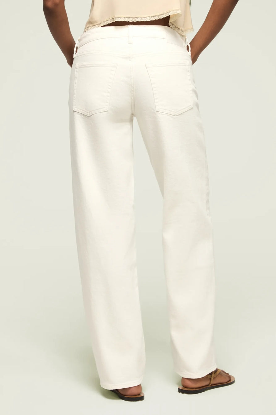 [167389-110] WOMENS LUCKY BRAND THE BAGGY - WHITE LIES WASH