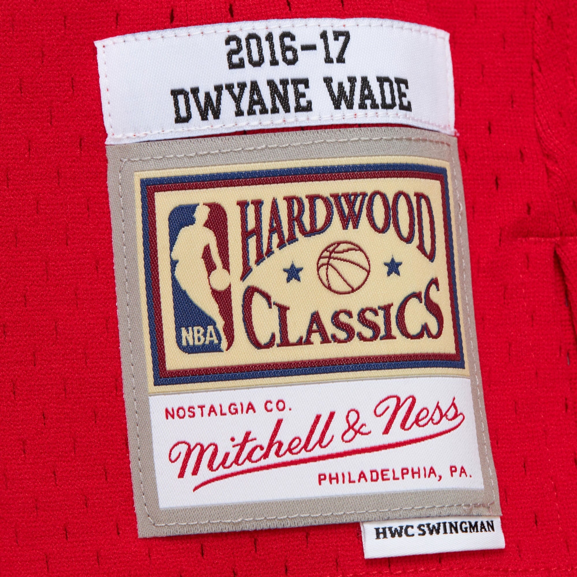 MENS MITCHELL & NESS NBA DARK JERSEY BULLS 2016 DWYANE WADE
