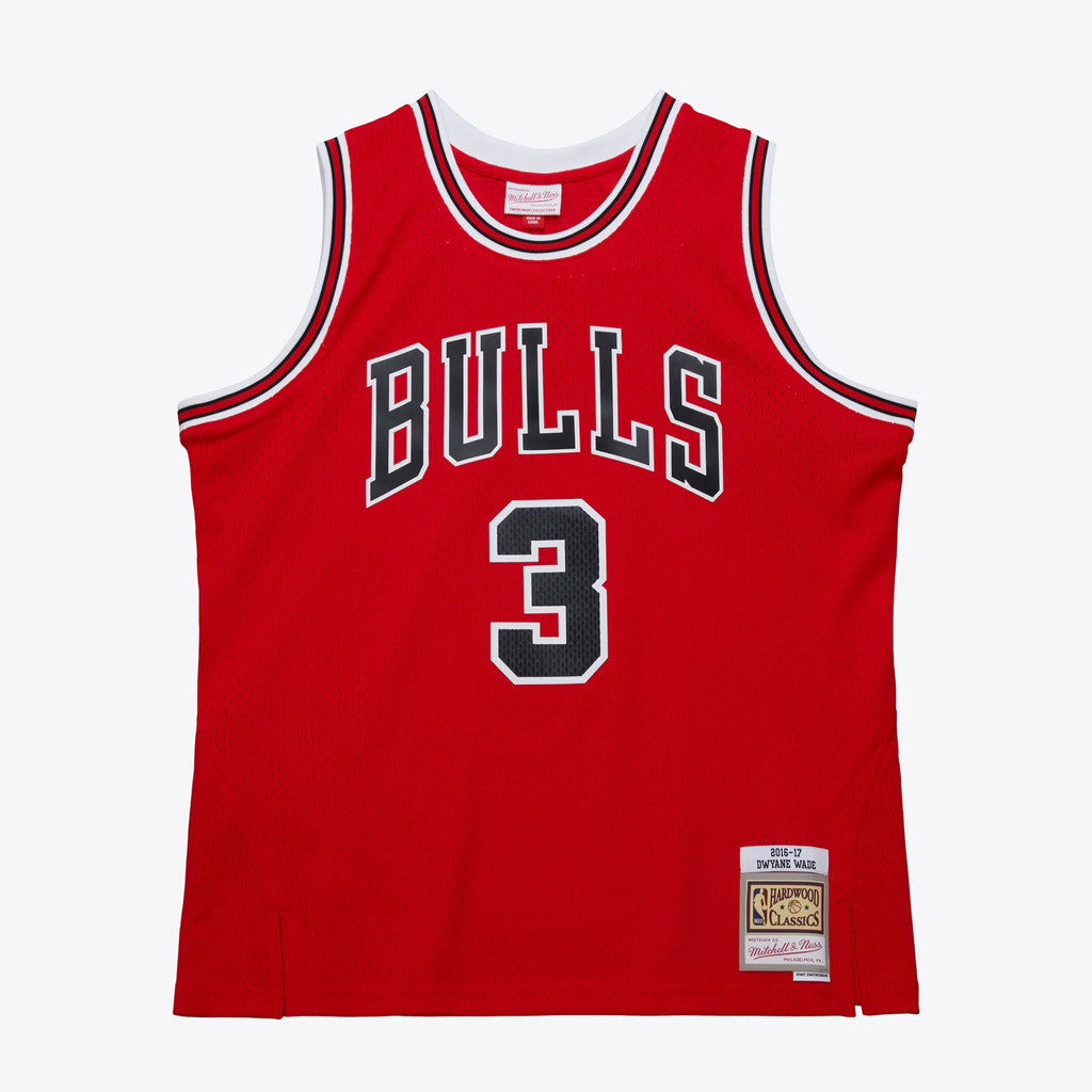 MENS MITCHELL & NESS NBA DARK JERSEY BULLS 2016 DWYANE WADE