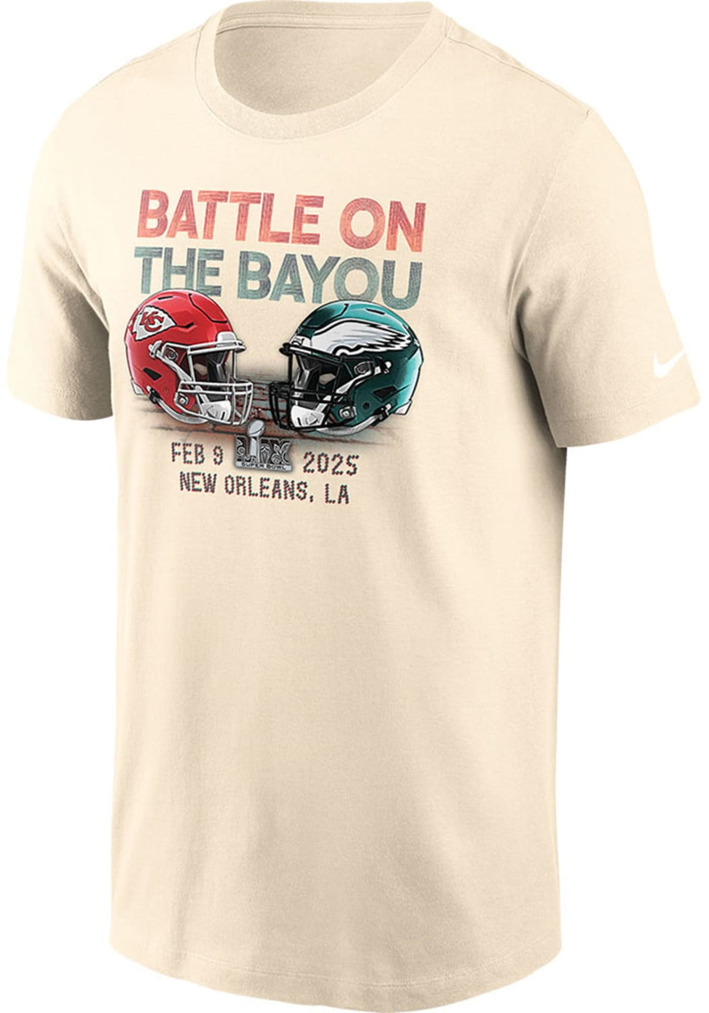 [NP9915ASB2T1F] MENS NIKE NEW ORLEANS FEB 25 SUPER BOWL BATTLE ON THE BAYOU TEE