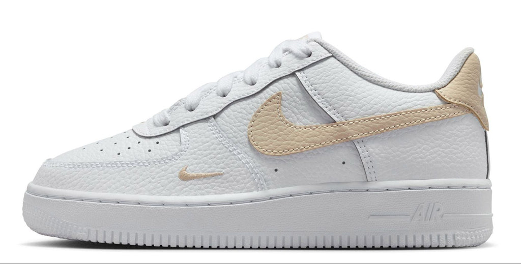 [IO7403-102] GRADE SCHOOL NIKE AIR FORCE 1 MS (GS) 'WHITE/RATTAN'