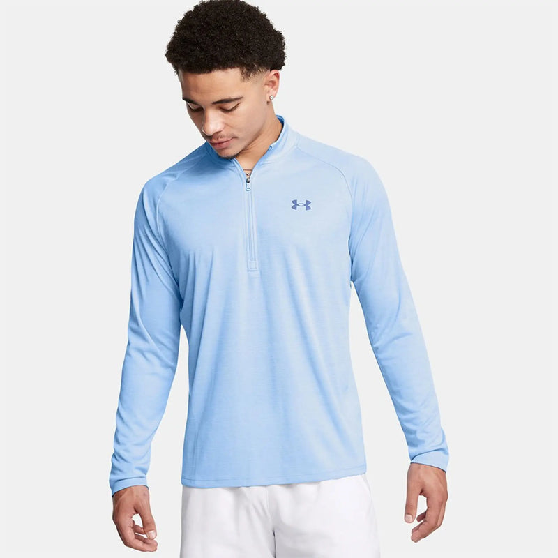 [1382797-465] MENS UNDER ARMOUR LONG SLEEVE TECH TEXTURED 1/2 ZIP HIGH NECK