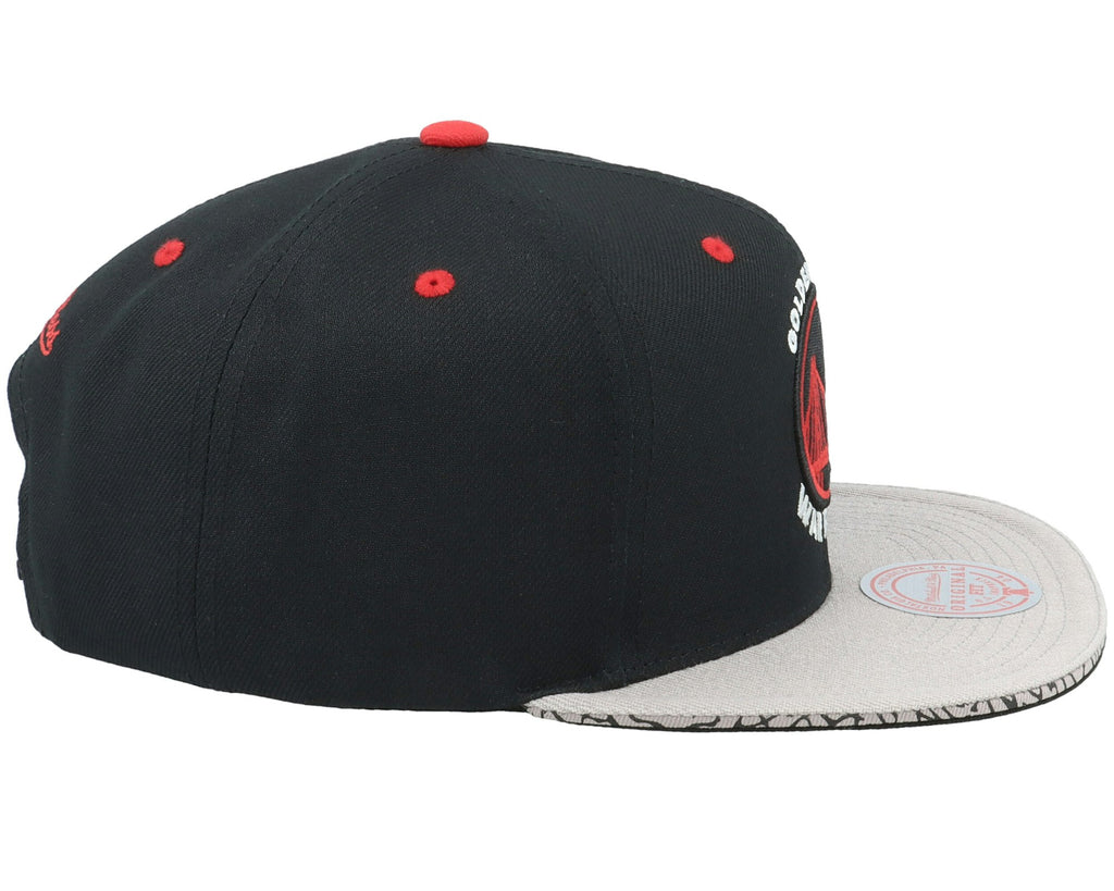 MENS MITCHELL & NESS NBA THREE COLLECTION SNAPBACK WARRIORS - BLACK-GREY