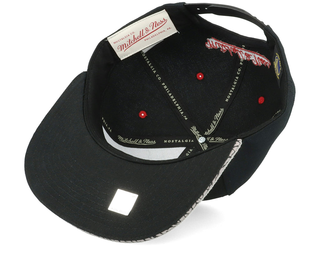 MENS MITCHELL & NESS NBA THREE COLLECTION SNAPBACK WARRIORS - BLACK-GREY