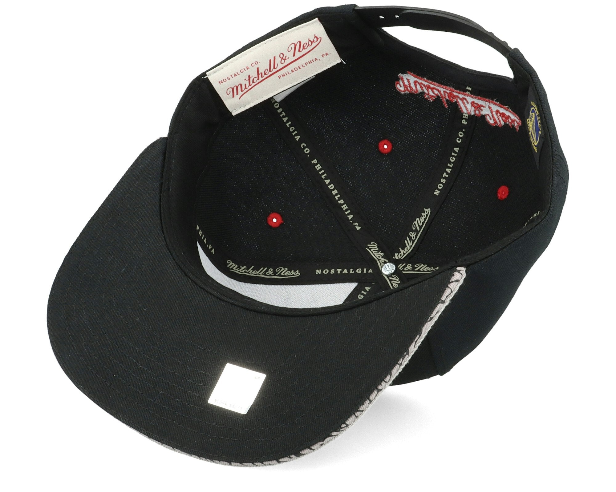 MENS MITCHELL & NESS NBA THREE COLLECTION SNAPBACK WARRIORS - BLACK-GREY