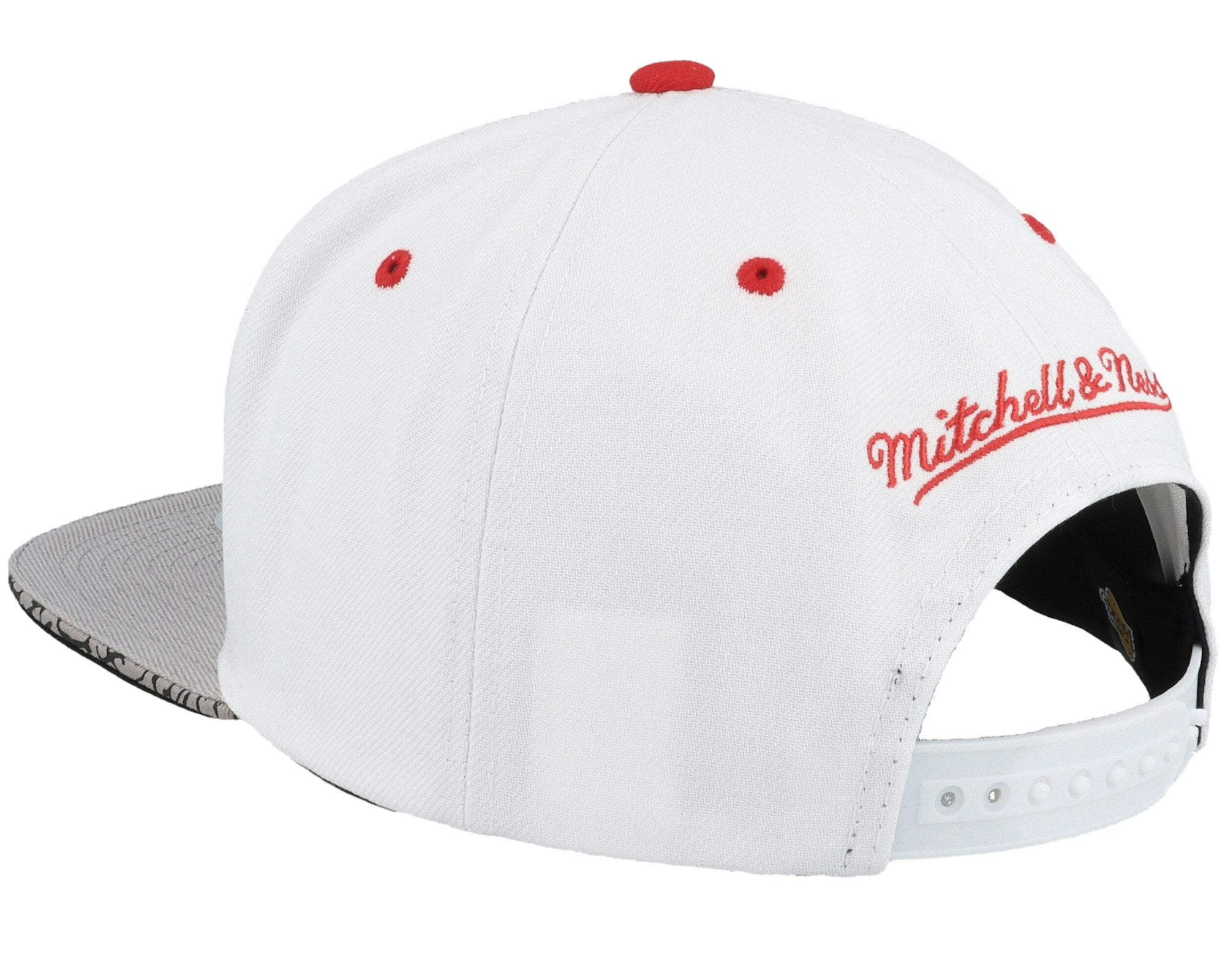 MENS MITCHELL & NESS NBA THREE COLLECTION SNAPBACK LAKERS - WHITE-SILVER