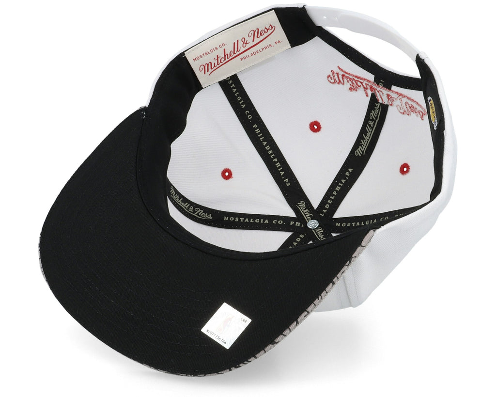 MENS MITCHELL & NESS NBA THREE COLLECTION SNAPBACK LAKERS - WHITE-SILVER