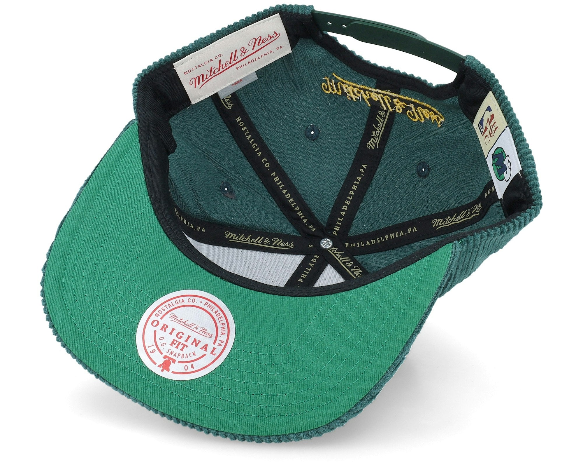 MENS MITCHELL & NESS NBA LEVELZ SNAPBACK HWC MAVERICKS - DARK GREEN