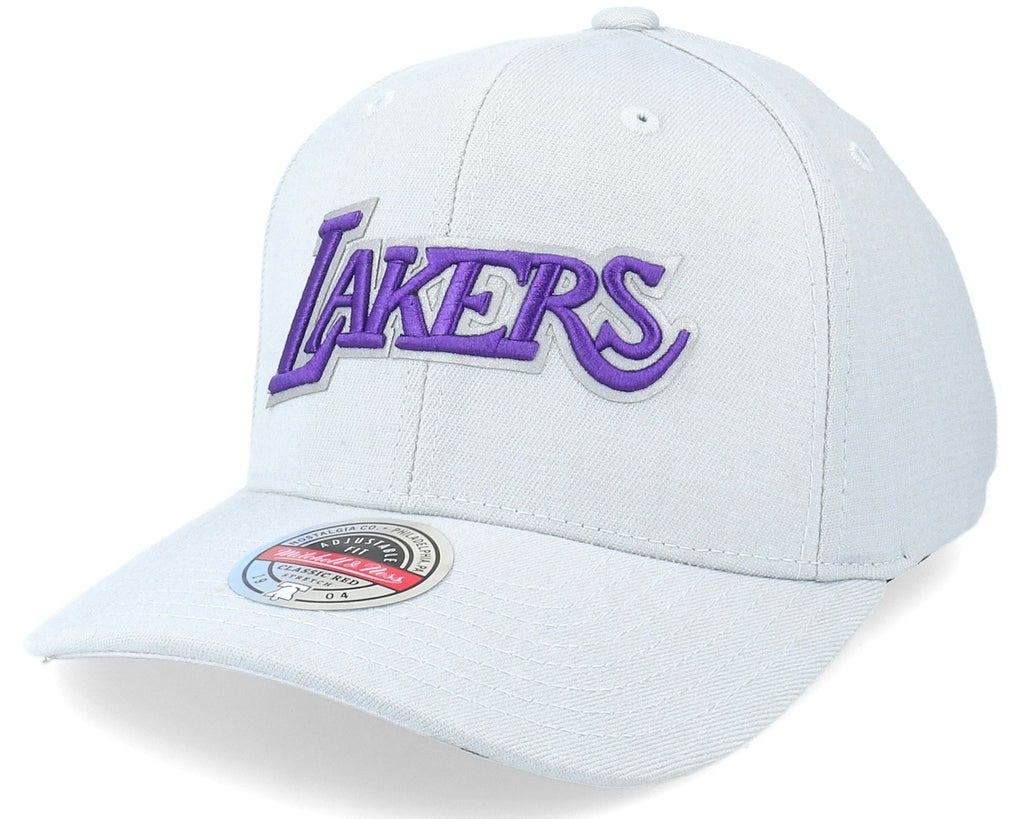 MENS MITCHELL & NESS NBA SPOT LIGHTS STRETCH SNAPBACK HWC LAKERS - GREY
