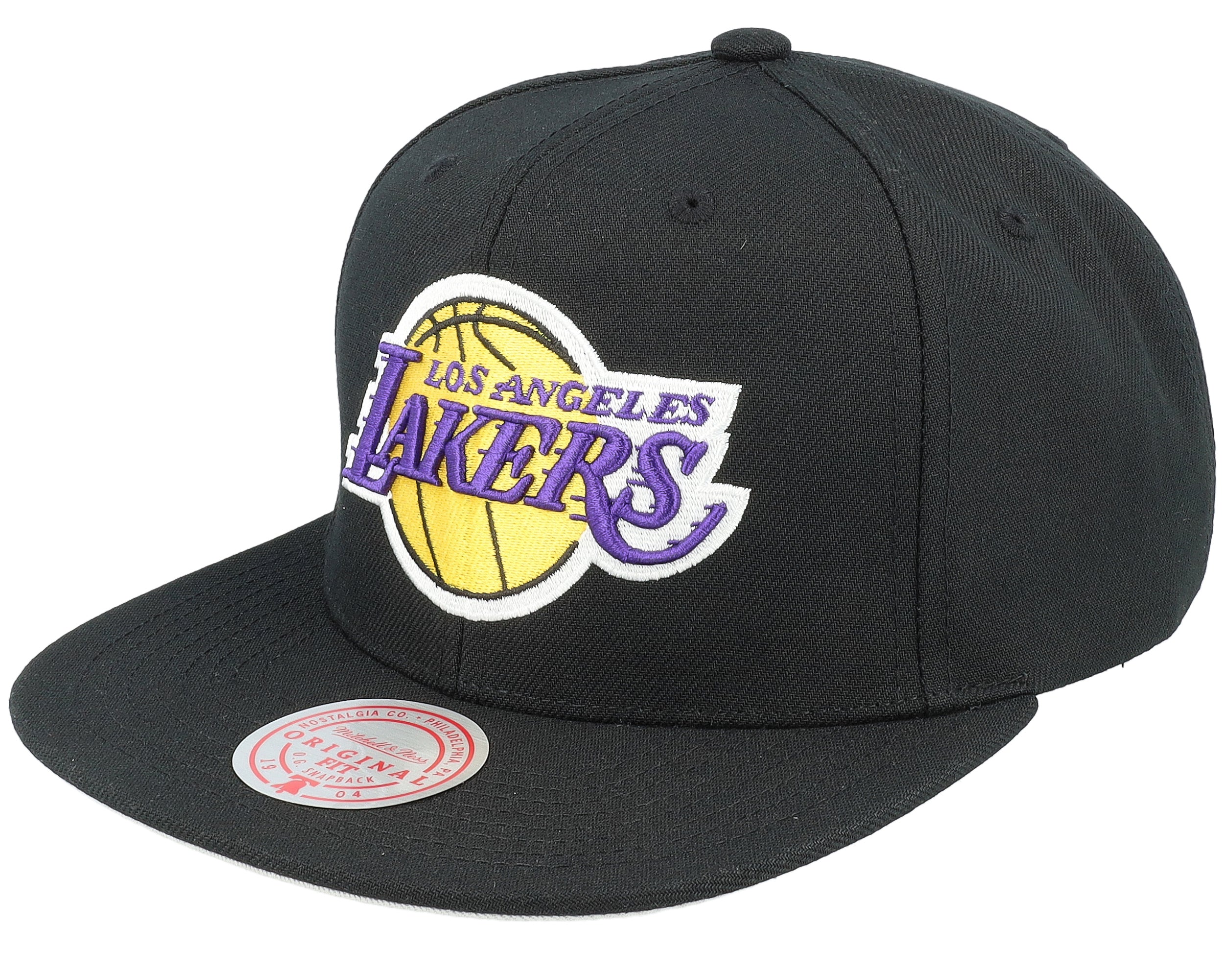 MENS MITCHELL & NESS NBA CORE BASIC SNAPBACK LAKERS - BLACK-GREY