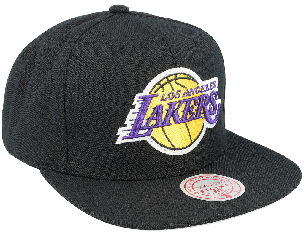 MENS MITCHELL & NESS NBA CORE BASIC SNAPBACK LAKERS - BLACK-GREY