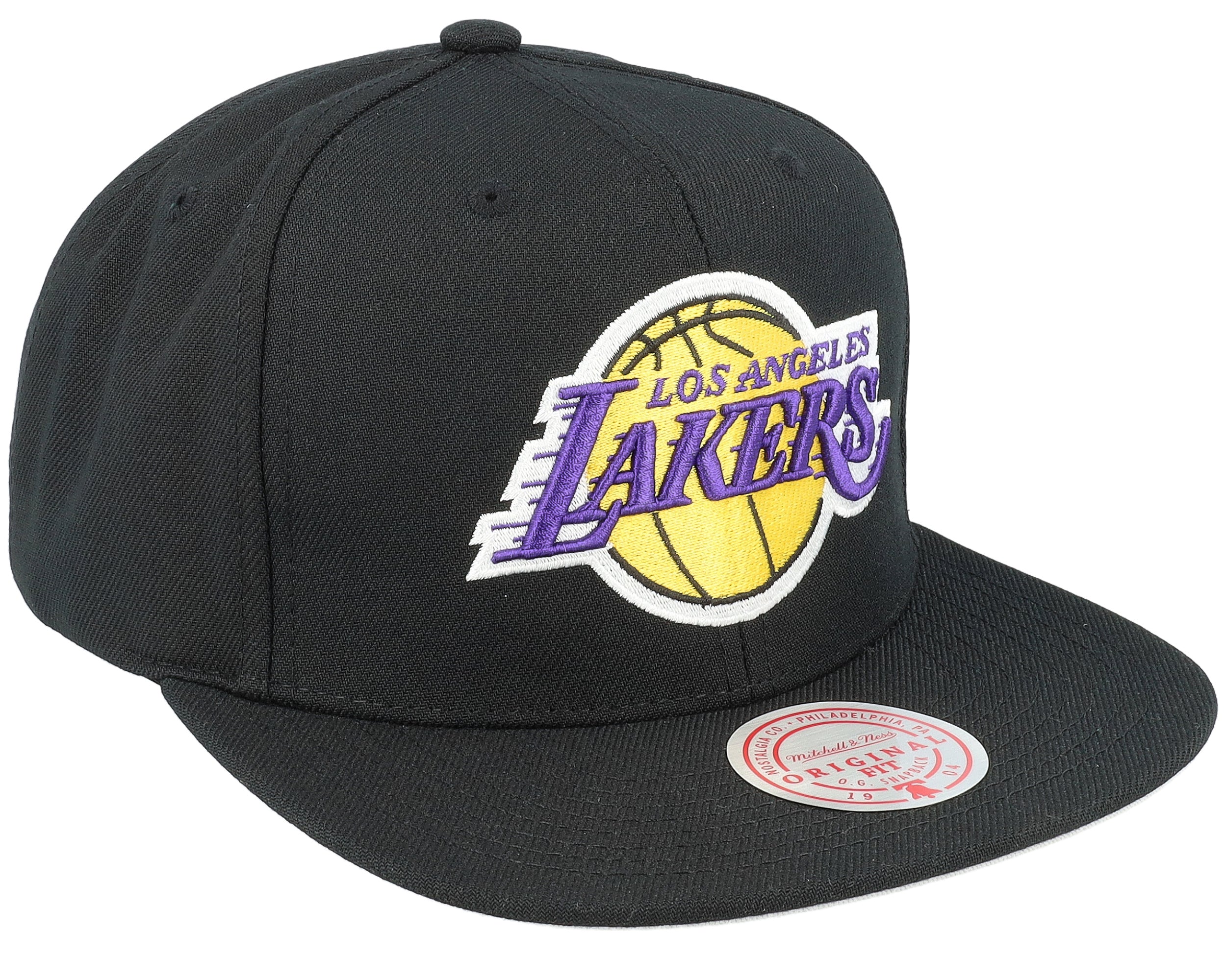 MENS MITCHELL & NESS NBA CORE BASIC SNAPBACK LAKERS - BLACK-GREY