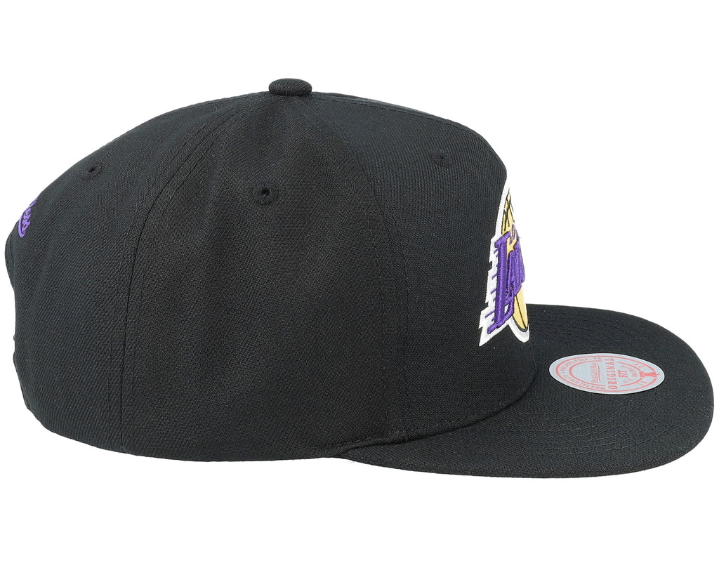 MENS MITCHELL & NESS NBA CORE BASIC SNAPBACK LAKERS - BLACK-GREY