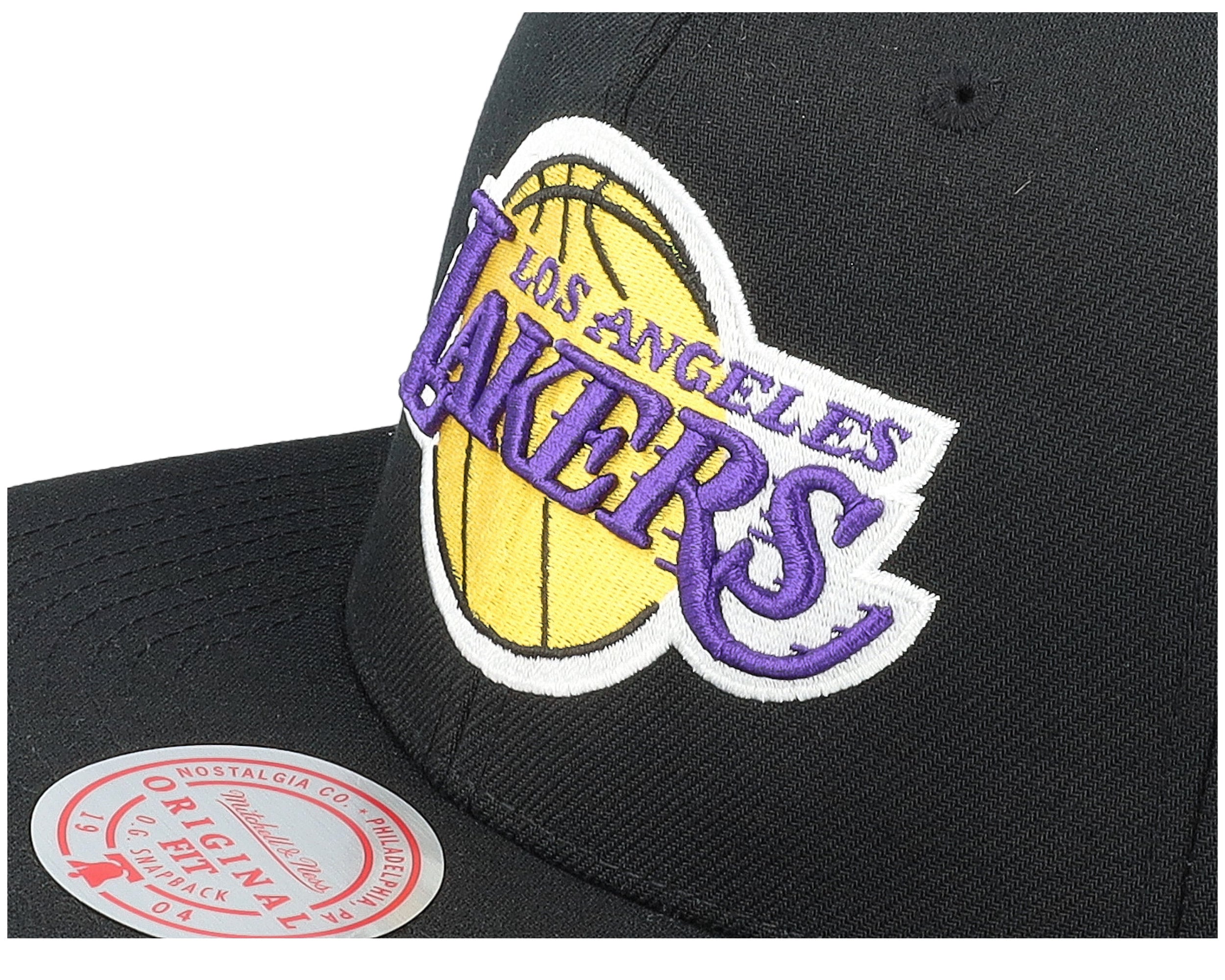 MENS MITCHELL & NESS NBA CORE BASIC SNAPBACK LAKERS - BLACK-GREY