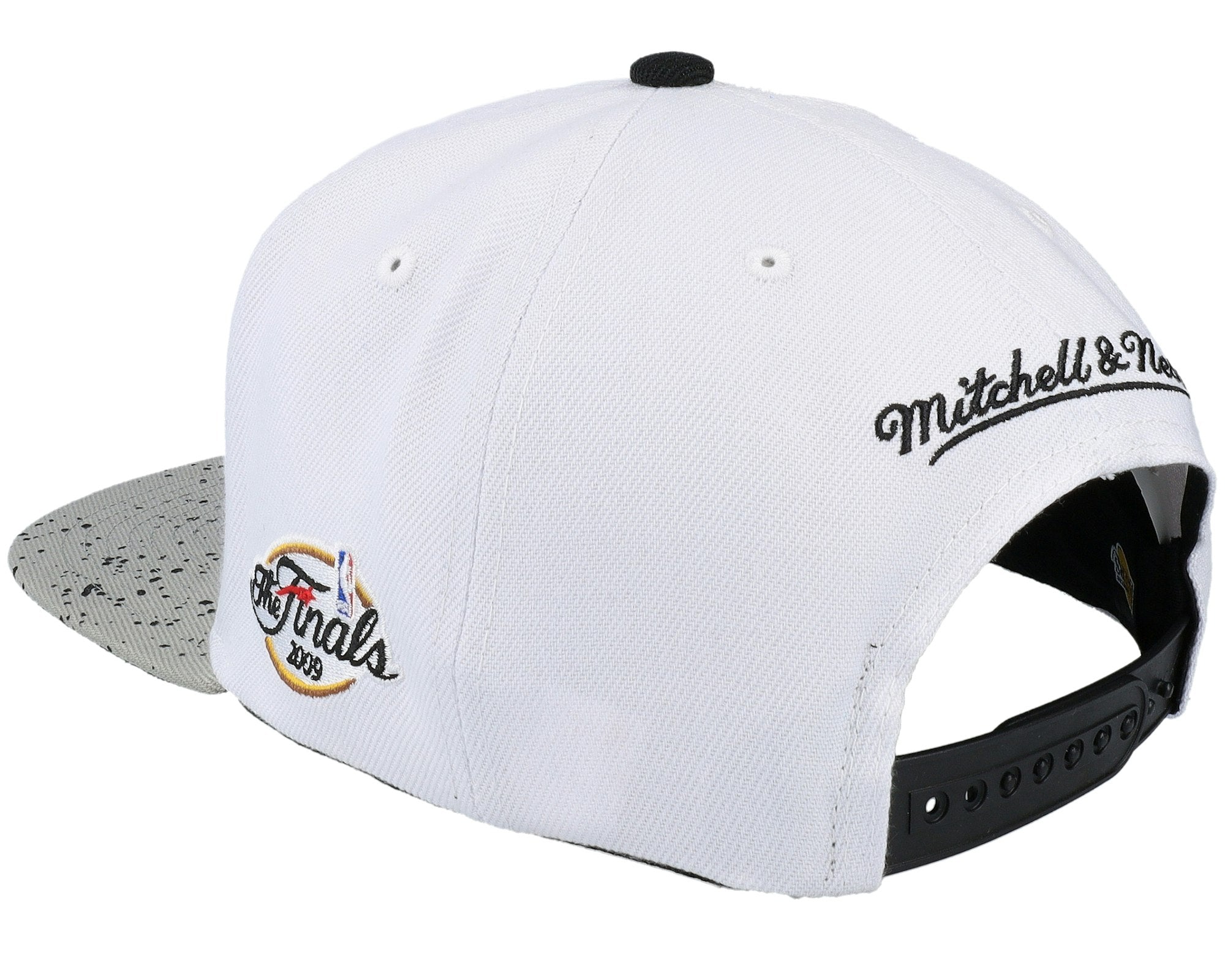 MENS MITCHELL & NESS NBA CEMENT TOP SNAPBACK LAKERS - WHITE-SILVER
