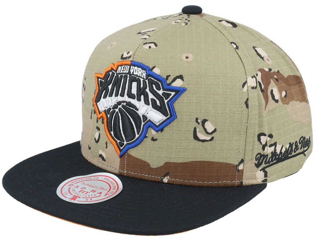 MENS MITCHELL & NESS NBA CHOCO CAMO SNAPBACK KNICKS - CAMO