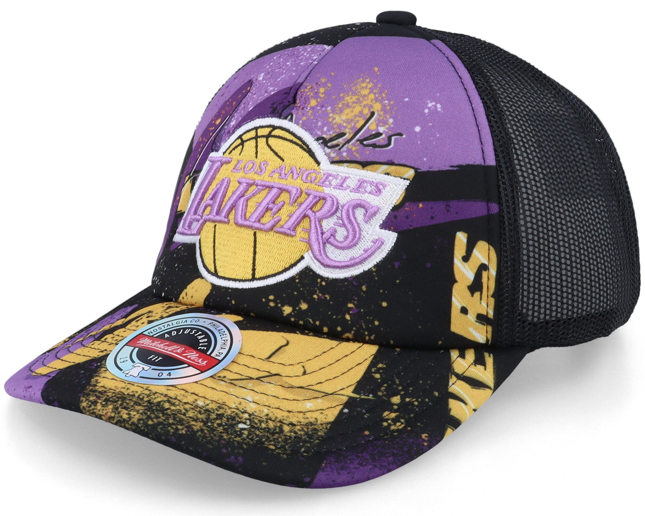 [HHSS2993-LALYYPPPBLCK] MENS NBA LA LAKERS HYPER TRUCKER SNAPBACK