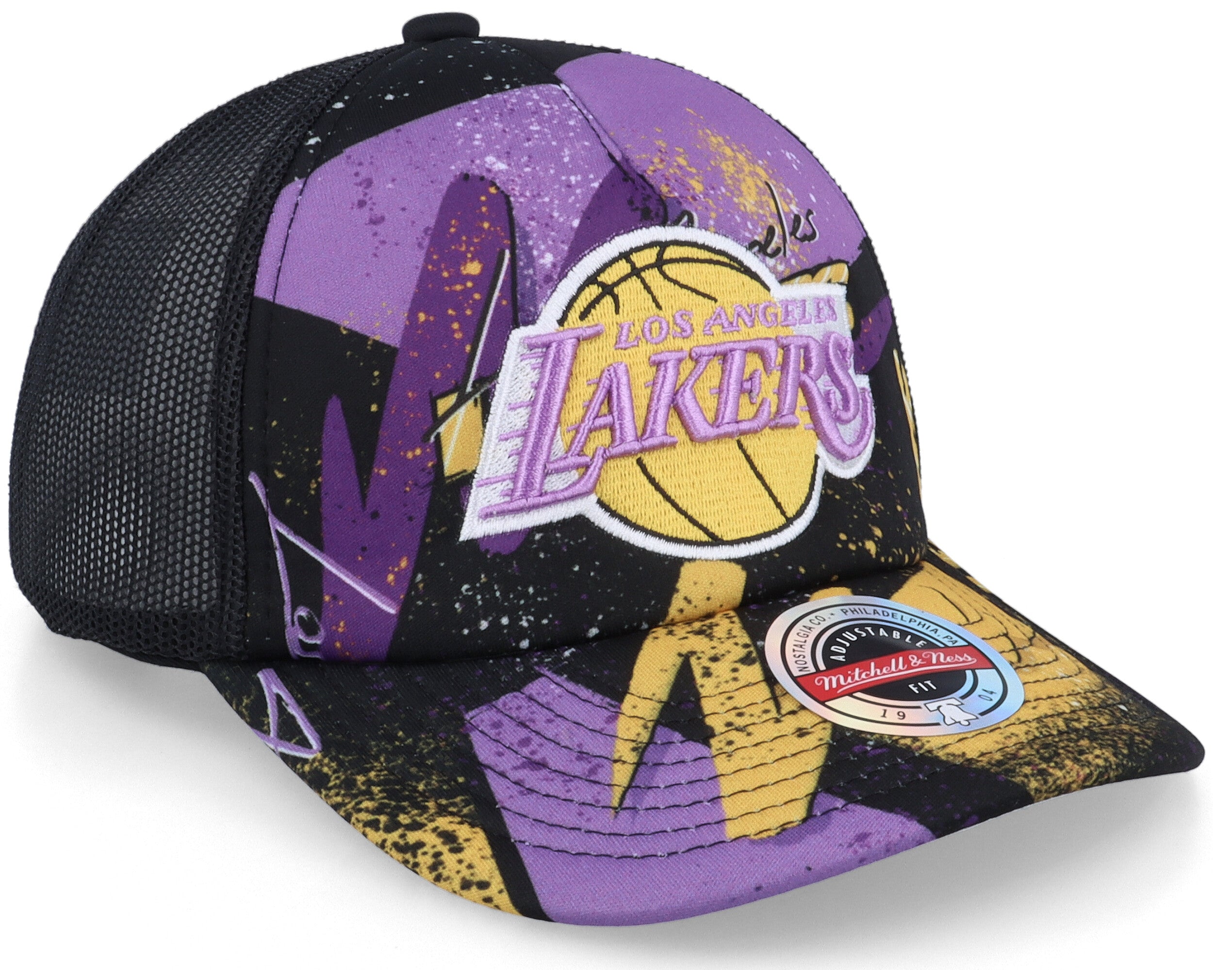 [HHSS2993-LALYYPPPBLCK] MENS NBA LA LAKERS HYPER TRUCKER SNAPBACK