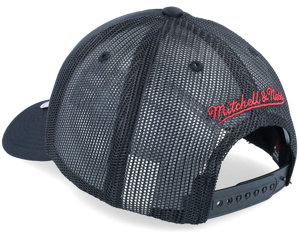 MENS MITCHELL & NESS NBA CHAMPIONSHIP TRUCKER BULLS - BLACK
