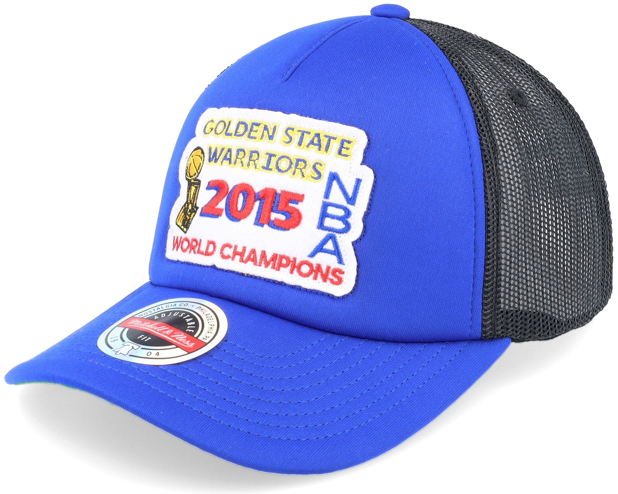 MENS MITCHELL & NESS NBA CHAMPIONSHIP TRUCKER WARRIORS - BLUE