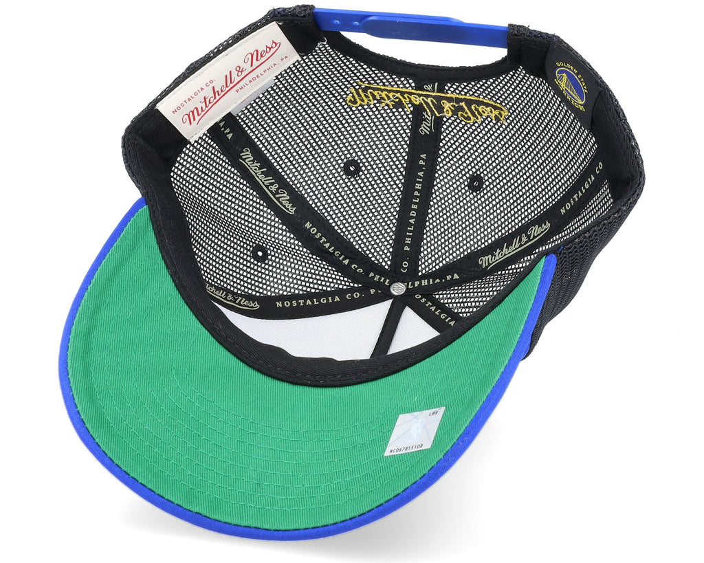 MENS MITCHELL & NESS NBA CHAMPIONSHIP TRUCKER WARRIORS - BLUE
