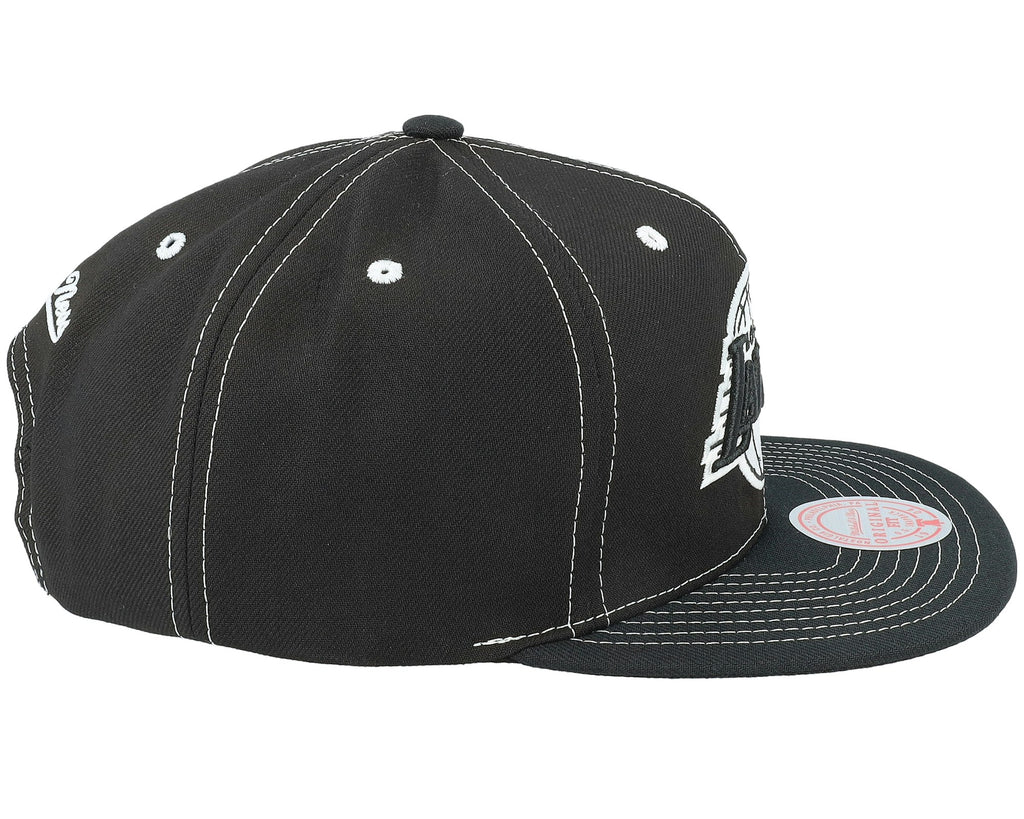 MENS MITCHELL & NESS NBA GLOW UP SNAPBACK LAKERS - BLACK