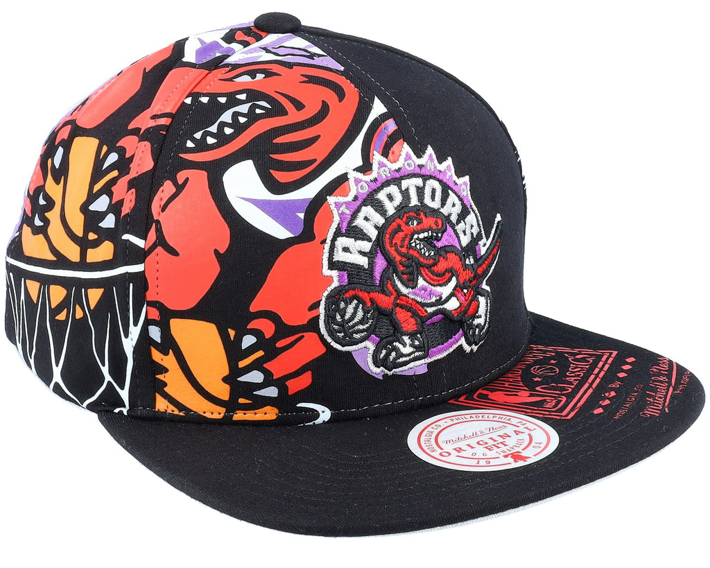 MENS MITCHELL & NESS NBA SHIRT REMIX SNAPBACK HWC RAPTORS - BLACK