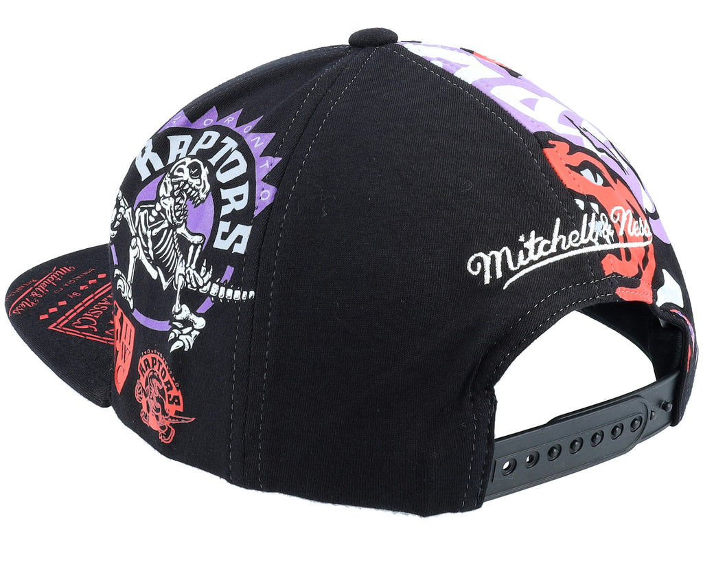 MENS MITCHELL & NESS NBA SHIRT REMIX SNAPBACK HWC RAPTORS - BLACK