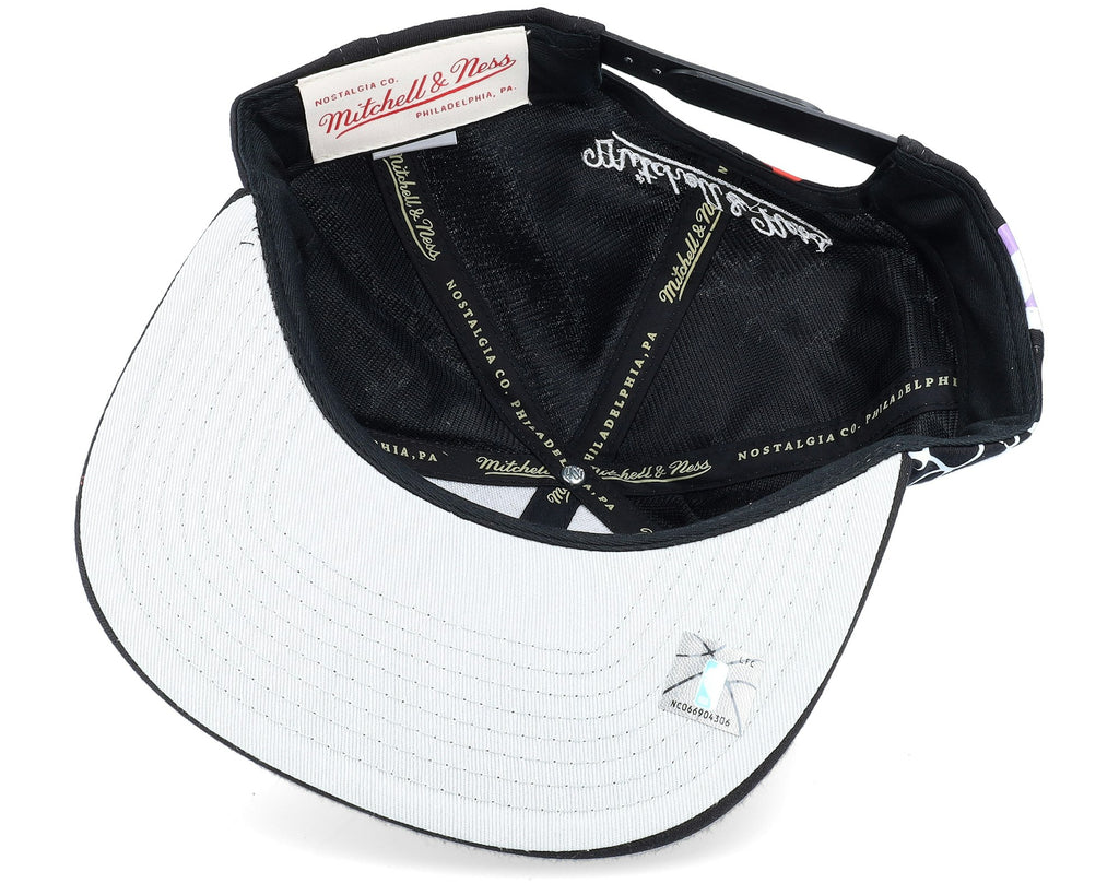 MENS MITCHELL & NESS NBA SHIRT REMIX SNAPBACK HWC RAPTORS - BLACK