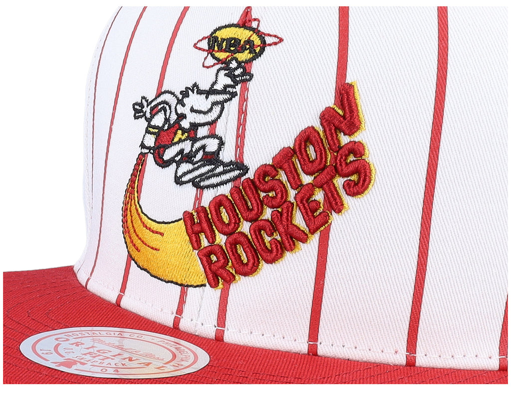 Mens Mitchell & Ness NBA RETRO PINSTRIPE SNAPBACK HWC ROCKETS