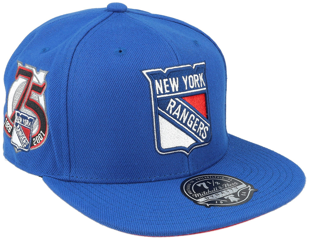 MENS MITCHELL & NESS NHL VINTAGE FITTED RANGERS - BLUE