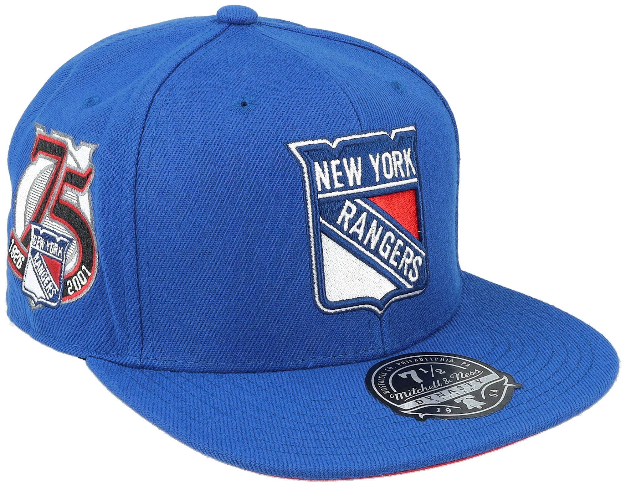MENS MITCHELL & NESS NHL VINTAGE FITTED RANGERS - BLUE