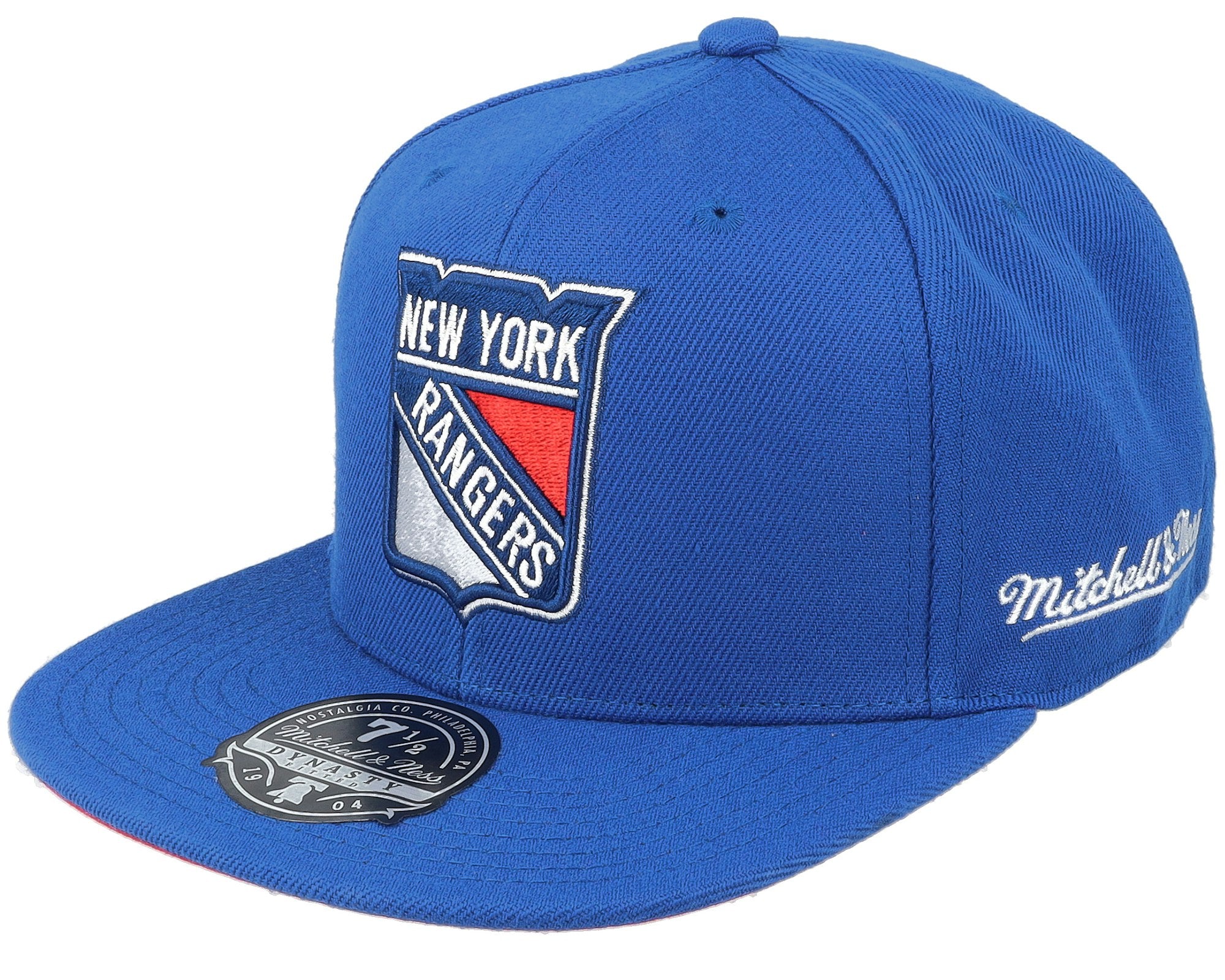 MENS MITCHELL & NESS NHL VINTAGE FITTED RANGERS - BLUE
