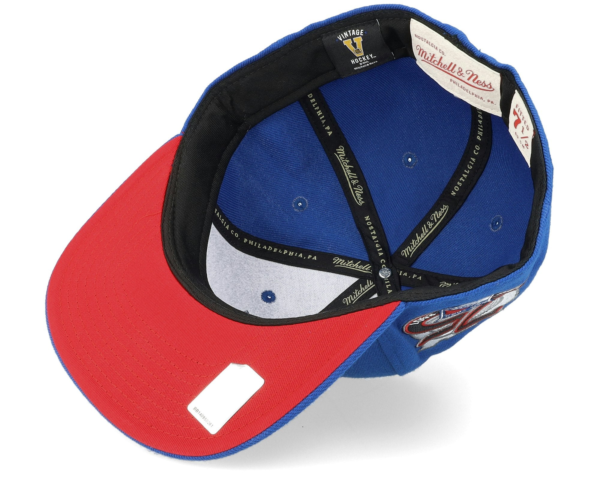 MENS MITCHELL & NESS NHL VINTAGE FITTED RANGERS - BLUE