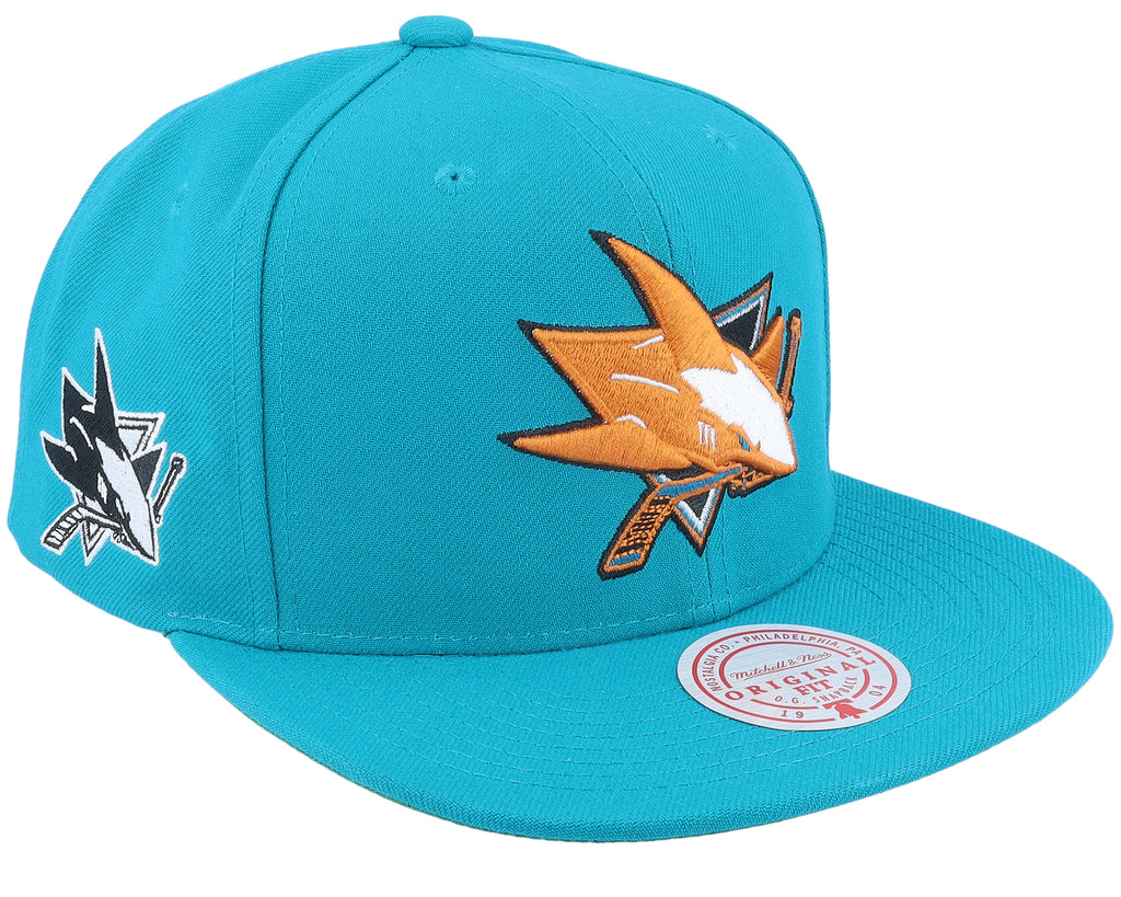 Mens Mitchell & Ness NHL ALTERNATE FLIP SNAPBACK SHARKS