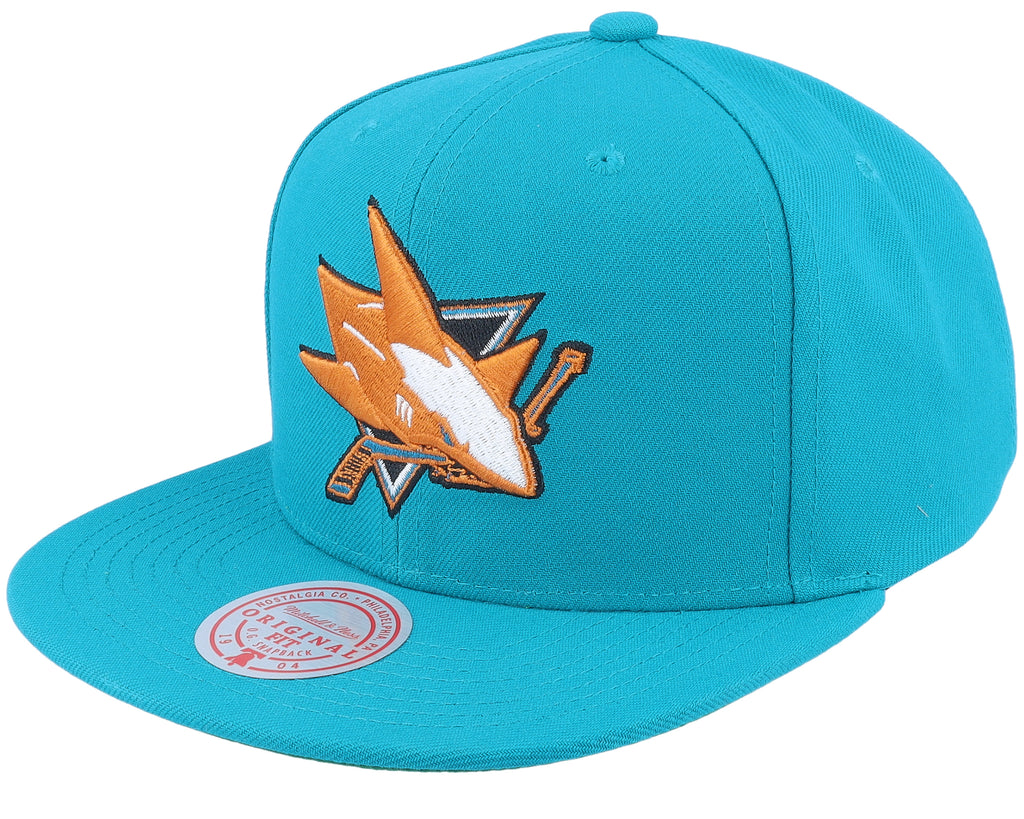 Mens Mitchell & Ness NHL ALTERNATE FLIP SNAPBACK SHARKS
