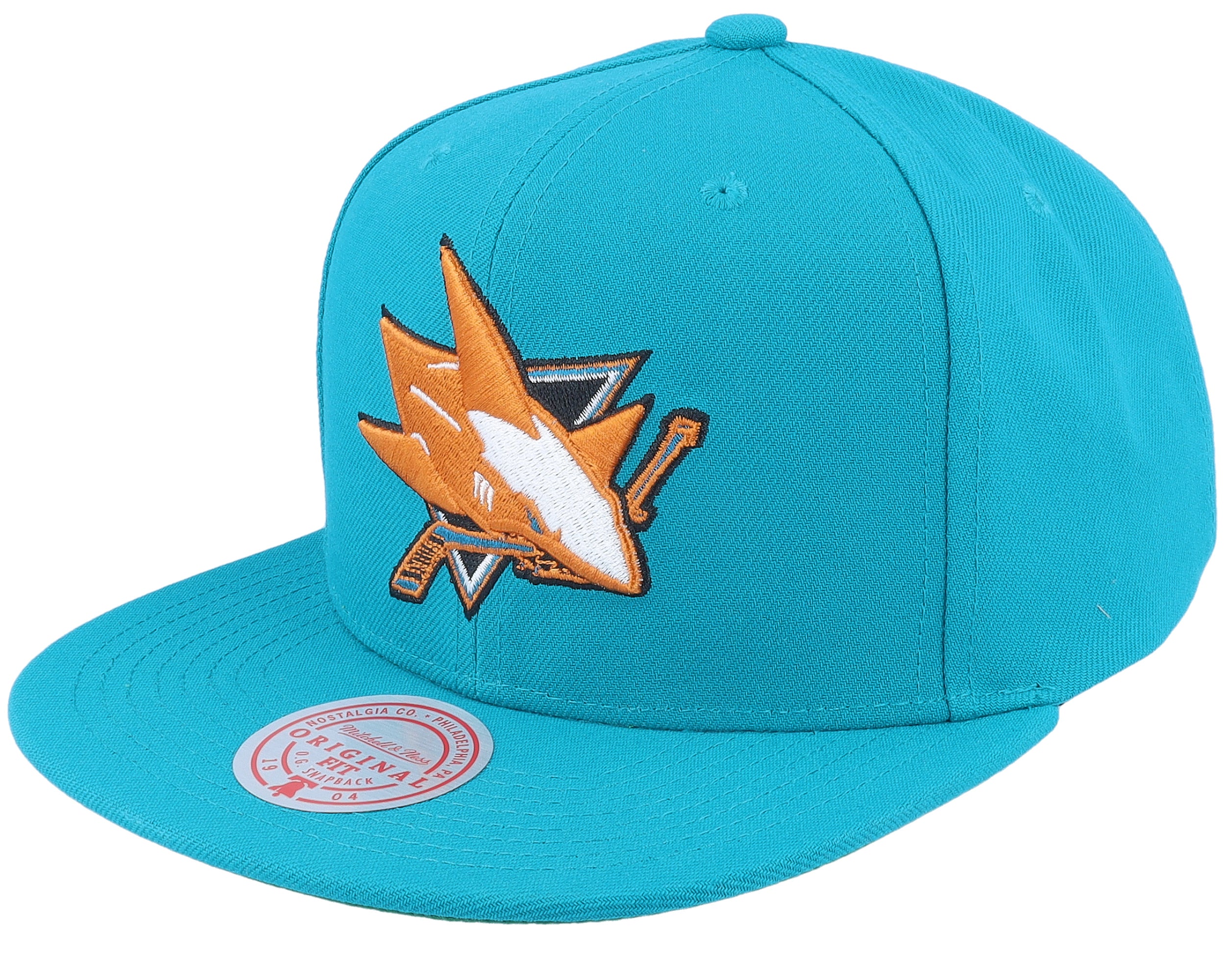 Mens Mitchell & Ness NHL ALTERNATE FLIP SNAPBACK SHARKS