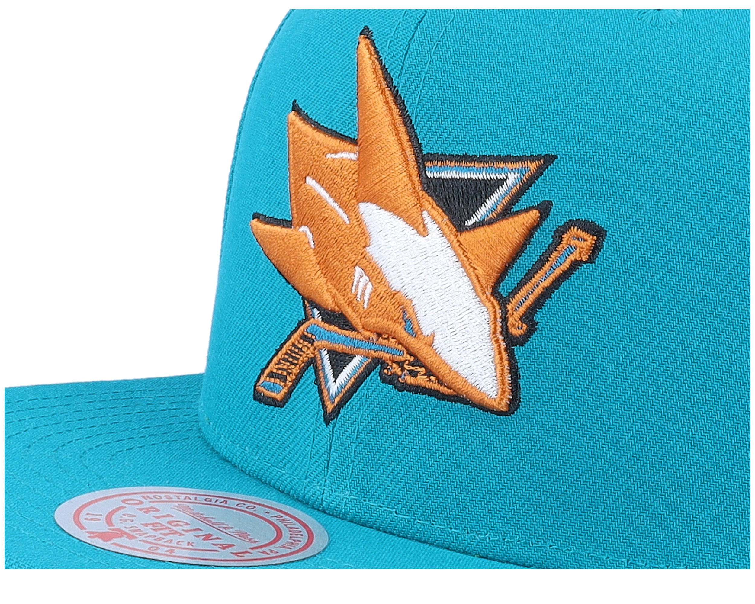Mens Mitchell & Ness NHL ALTERNATE FLIP SNAPBACK SHARKS