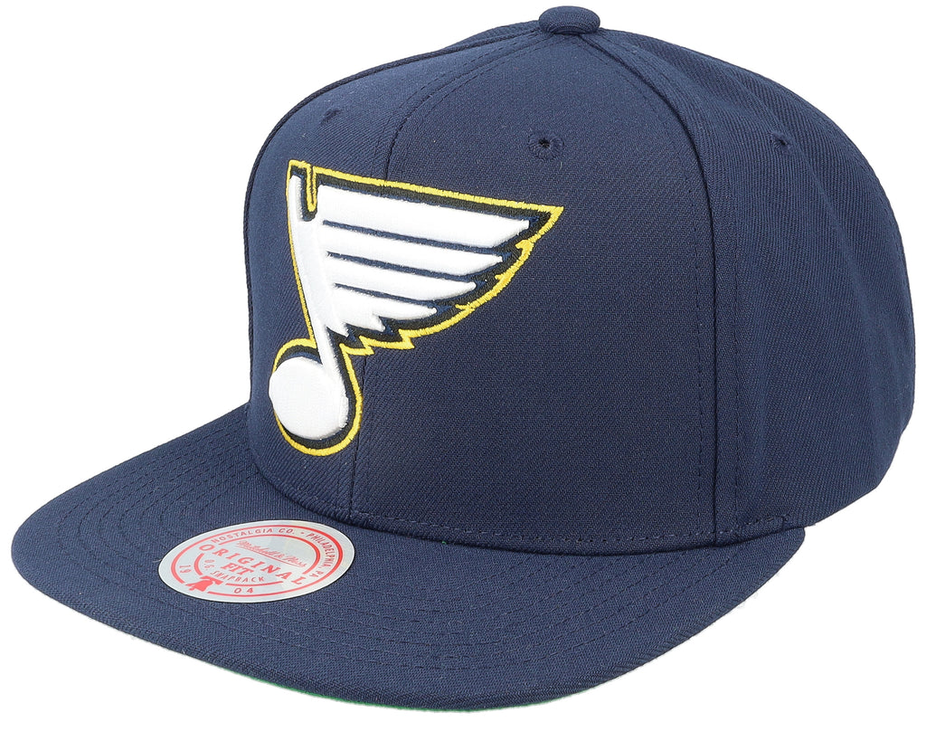 Mens Mitchell & Ness NHL ALTERNATE FLIP SNAPBACK BLUES