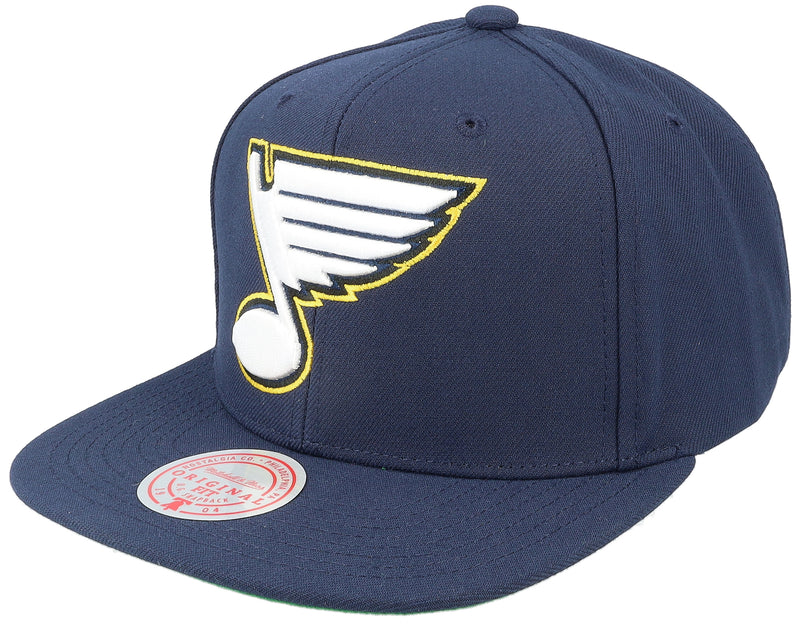 Mens Mitchell & Ness NHL ALTERNATE FLIP SNAPBACK BLUES