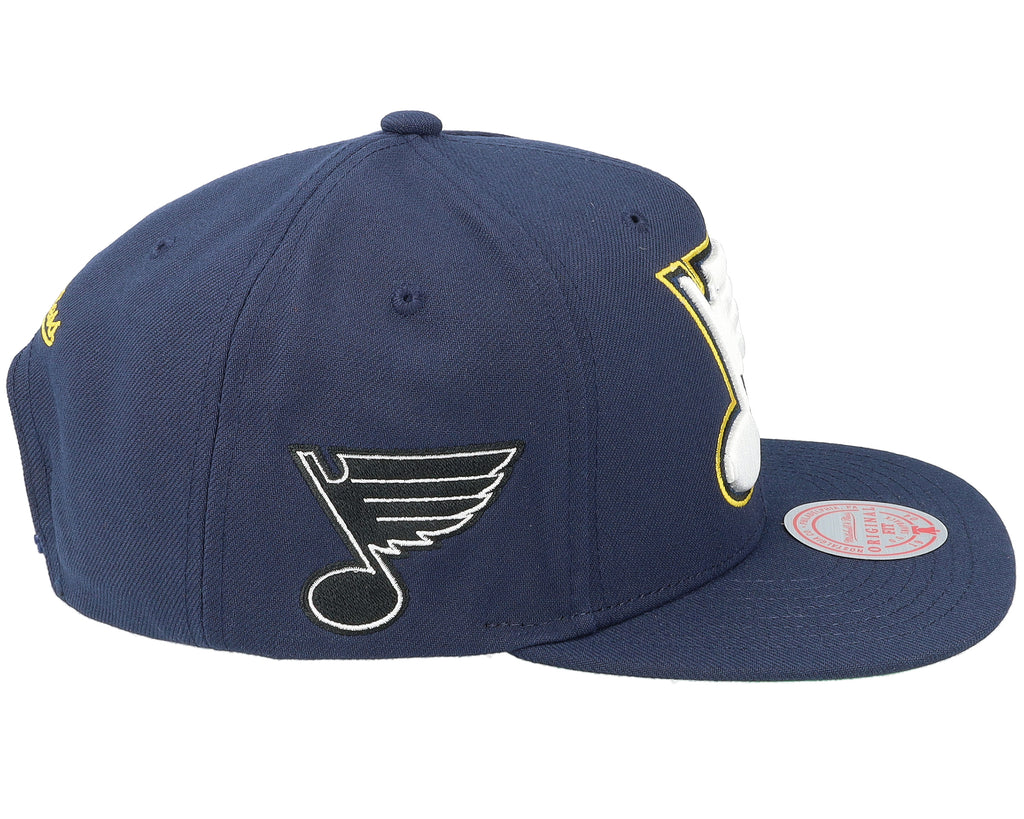 Mens Mitchell & Ness NHL ALTERNATE FLIP SNAPBACK BLUES