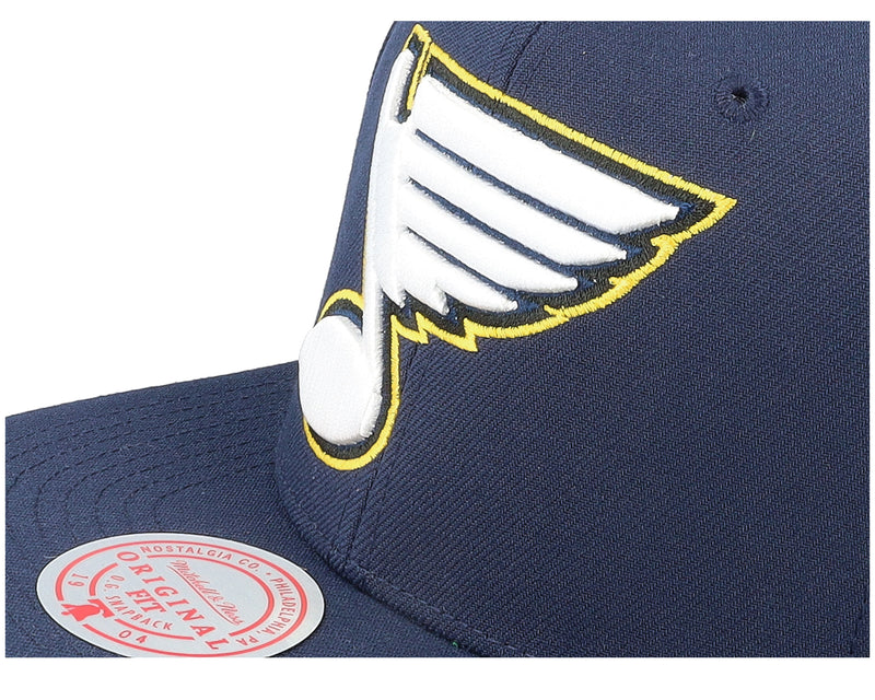 Mens Mitchell & Ness NHL ALTERNATE FLIP SNAPBACK BLUES