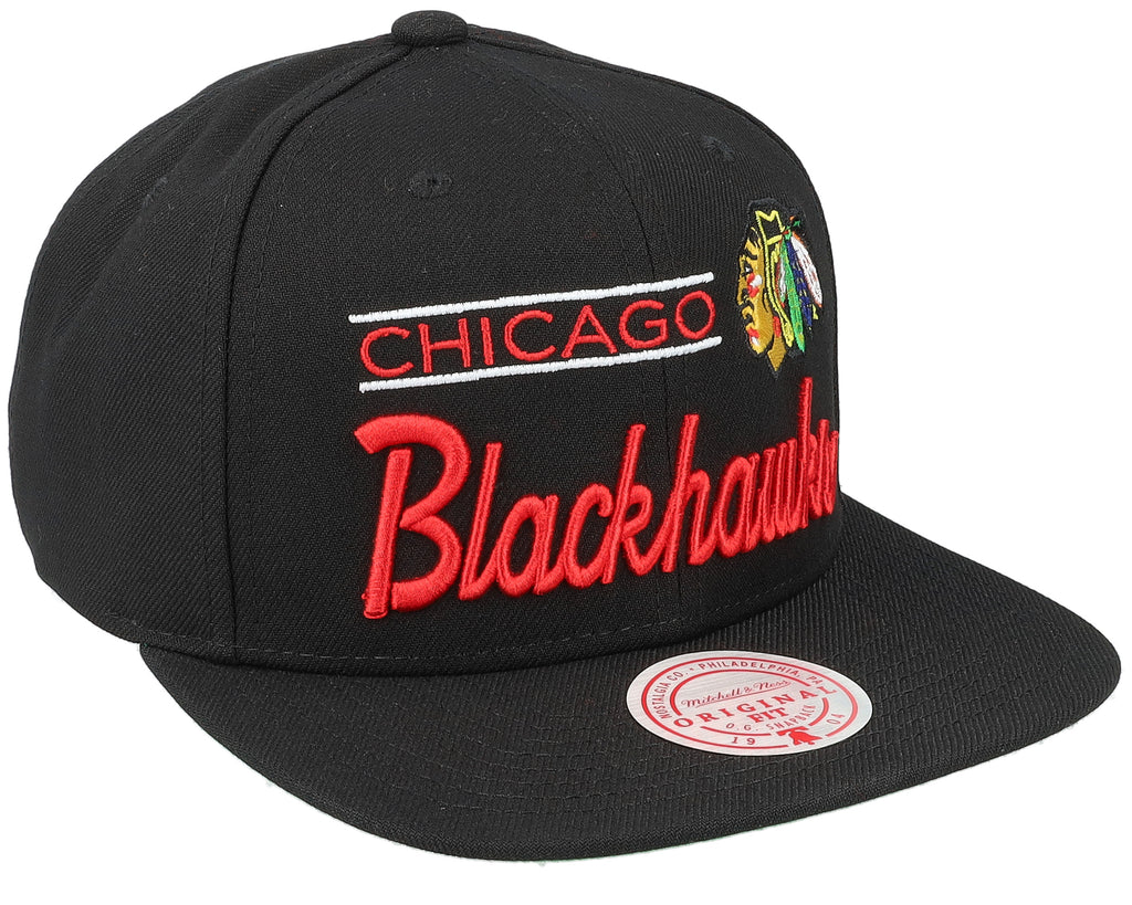 Mens Mitchell & Ness NHL RETRO LOCK UP SNAPBACK BLACKHAWKS