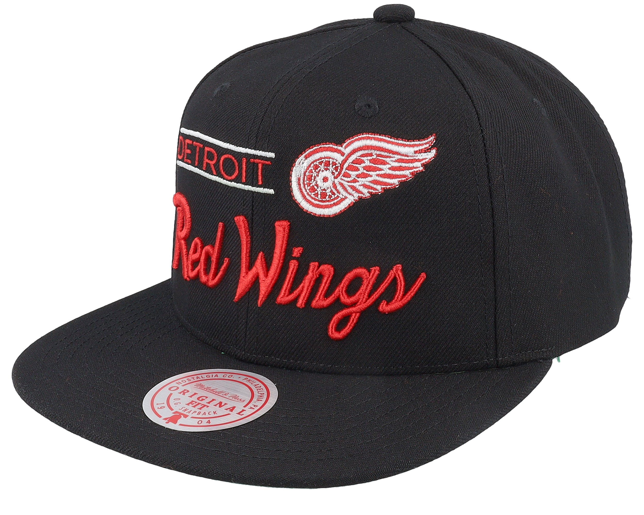 Mens Mitchell & Ness NHL RETRO LOCK UP SNAPBACK RED WINGS