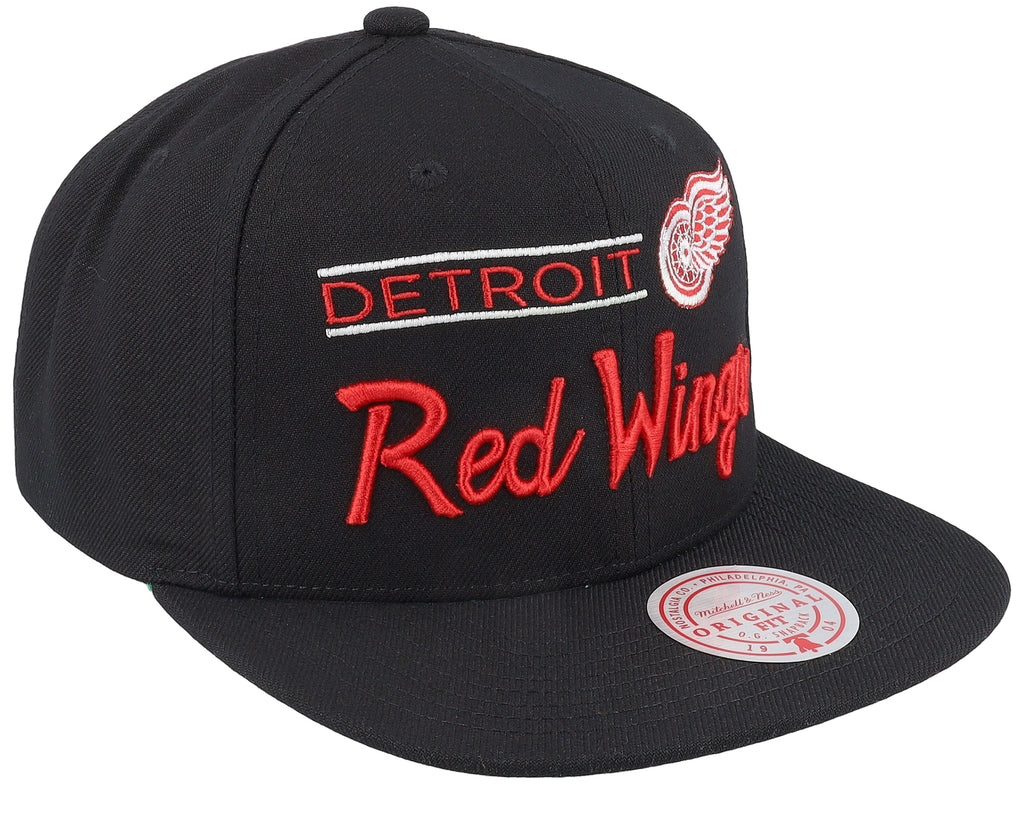 Mens Mitchell & Ness NHL RETRO LOCK UP SNAPBACK RED WINGS